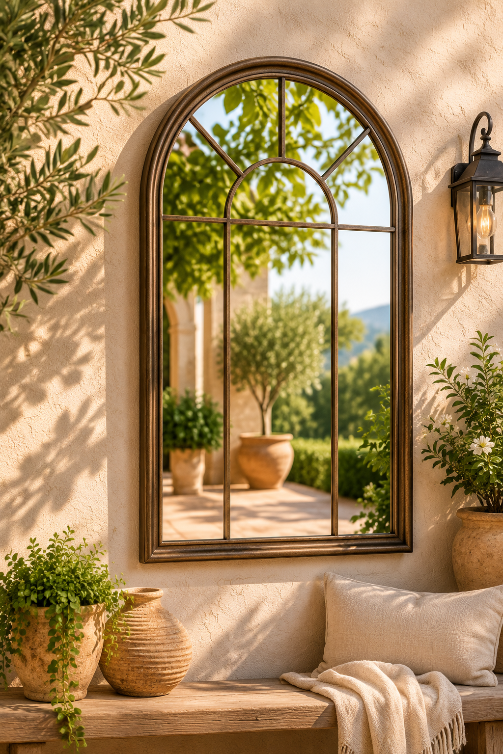 Antique Bronze Patio Mirror — view 1