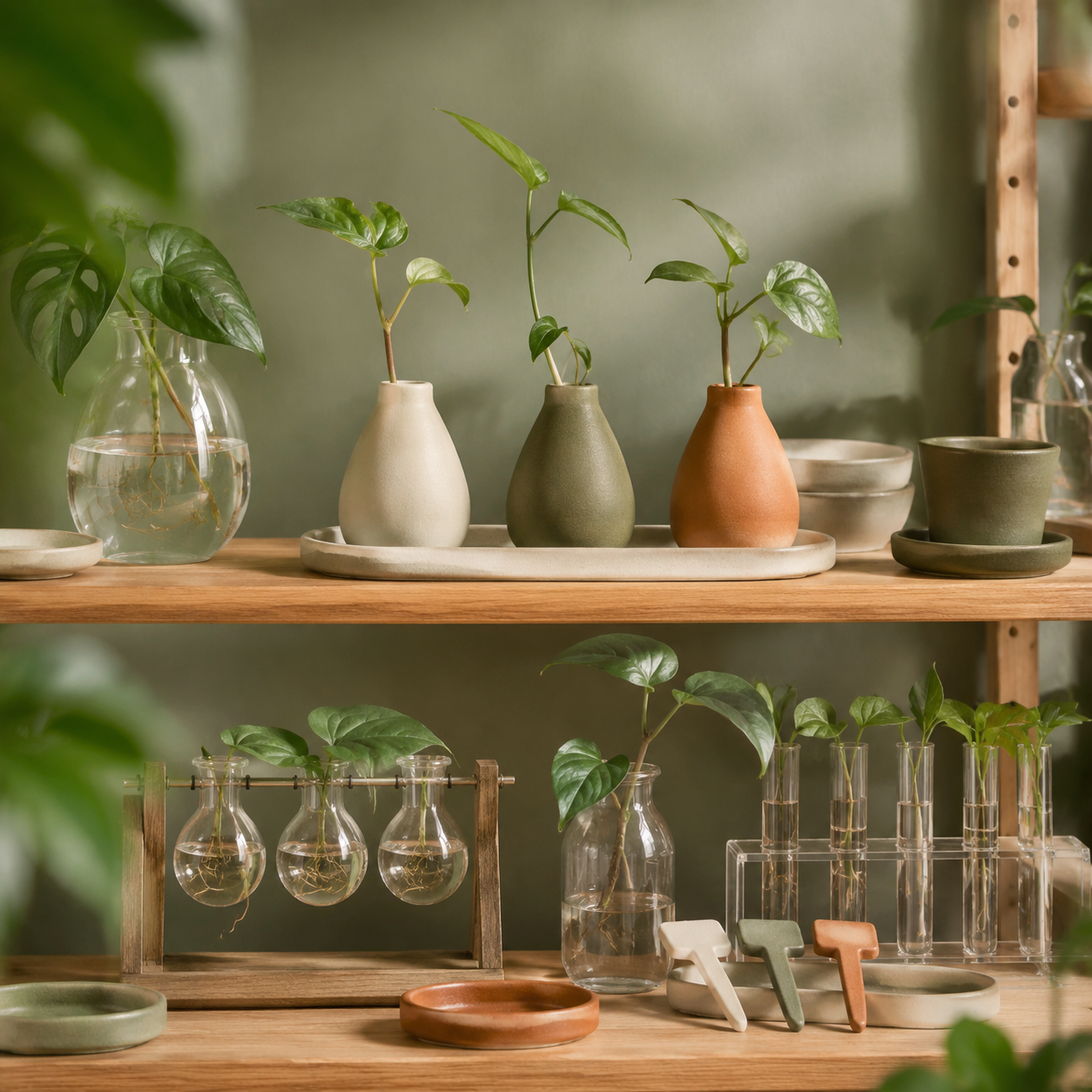 Ceramic Bud Vase Trio